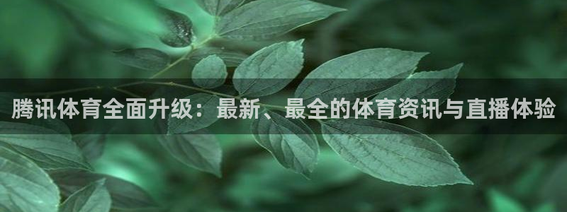 看球吧直播在线观看：腾讯体育全面升级：最新、最全的体育资讯与直播体验